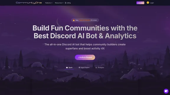 CommunityOne - Melhor Bot de IA do Discord e Painel de Análise Avançado