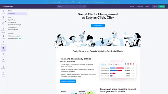 Semrush Social Media Toolkit - Planifiez, publiez et analysez depuis un seul onglet.