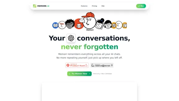 Memorr.AI - AIの会話で文脈を失わない