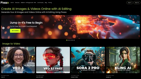 Pixazo AI - Free AI Image and Video Creation with AI Editing