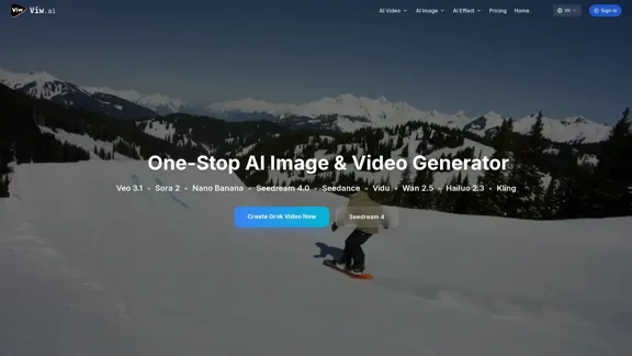 Viw AI - O Gerador de Vídeo e Imagem AI Tudo-em-Um Definitivo
