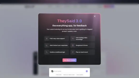 AI Survey Platform - More Intelligent Survey Creation & Analysis