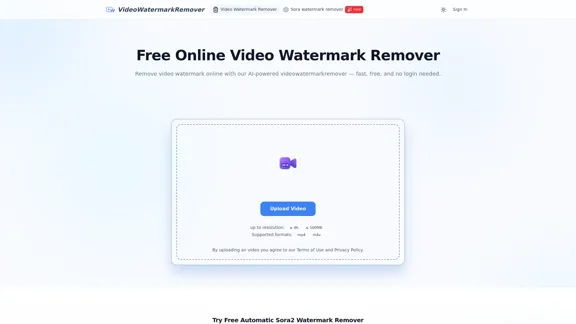 Free AI Video Watermark Remover - Remove Watermark Online
