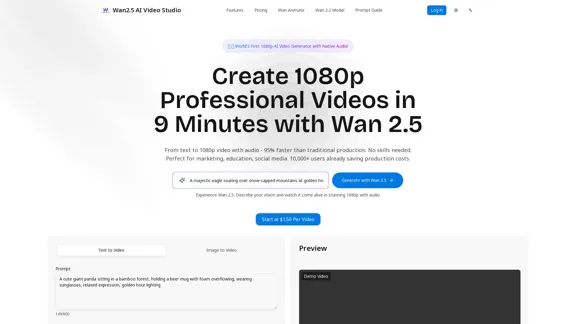 Wan 2.5 AI Video Generator - Online Tool for Converting Text to Video