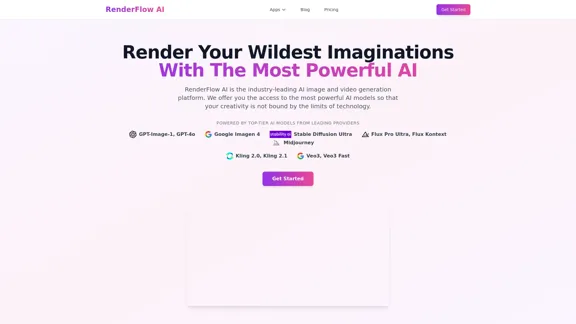 RenderFlow AI - Platform for Generating Images and Videos with AI