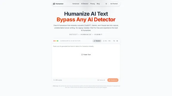 Free AI Humanizer - Make AI Text Sound Natural & Evade AI Detection