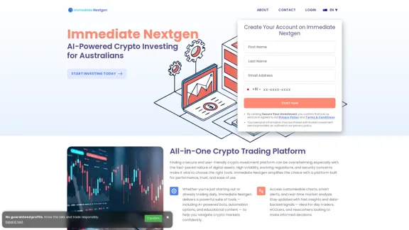 Immediate Nextgen Австралия - Уникальная криптовалютная торговая платформа на основе ИИ.