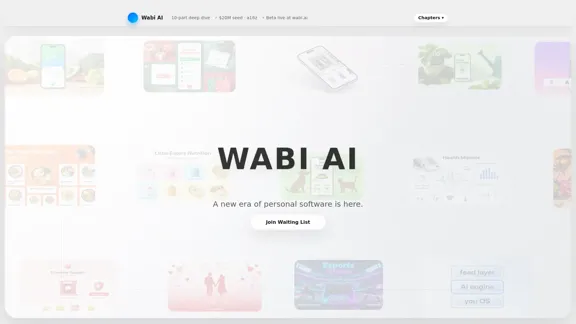 Wabi AI - Sign up for the waiting list for cutting-edge AI solutions.