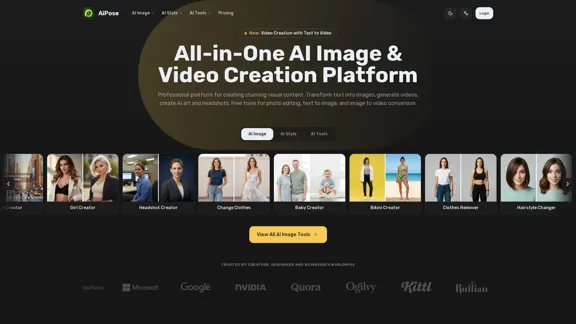 aipose - Comprehensive AI Platform for Creating Images and Videos