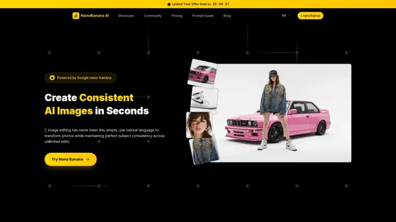 NanoBanana AI - Создавайте потрясающие изображения с помощью модели ИИ от Google