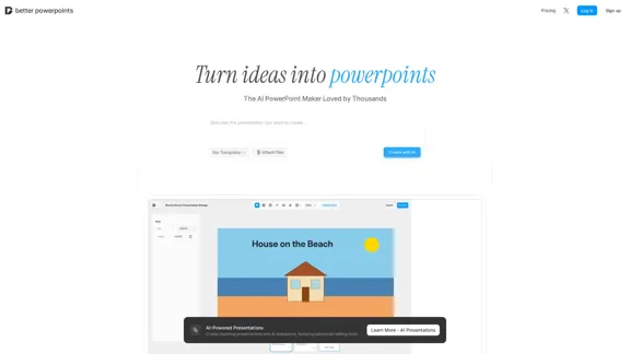 Better Powerpoints - Бесплатный онлайн-генератор презентаций PowerPoint с ИИ