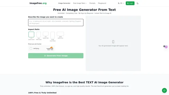 Бесплатный генератор изображений на основе ИИ - Неограниченный текст в изображение ИИ