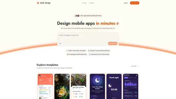 Sleek - Дизайнер мобильных приложений на основе ИИ