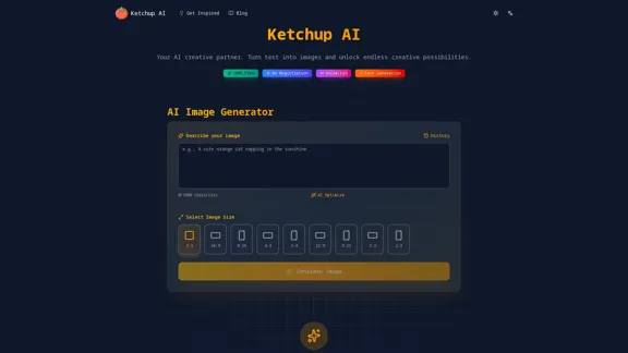 Ketchup AI - 免費無限制的 AI 圖像生成器