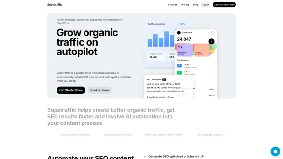 Supa Traffic - Aumente seu tráfego orgânico automaticamente