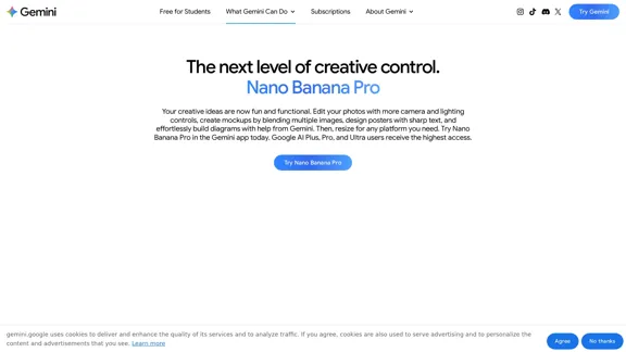 Nano Banana Pro - 雙子座 AI 圖像生成器與照片編輯器