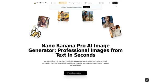 Nano Banana Pro - 专业的文本转图像，瞬间完成