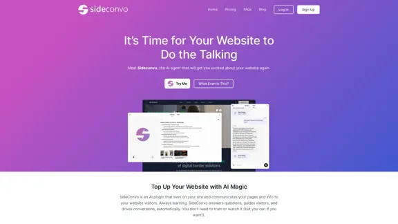 SideConvo - Es ist Zeit, dass Ihre Website spricht.