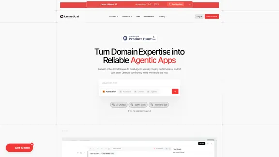 Lamatic 3.0 - エージェントアプリを構築、展開、最適化する