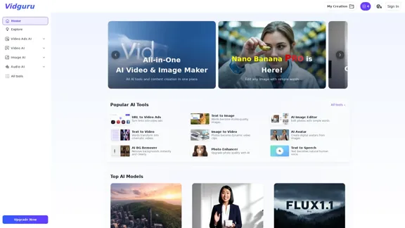 Vidguru - すべてのAIツールが一つに