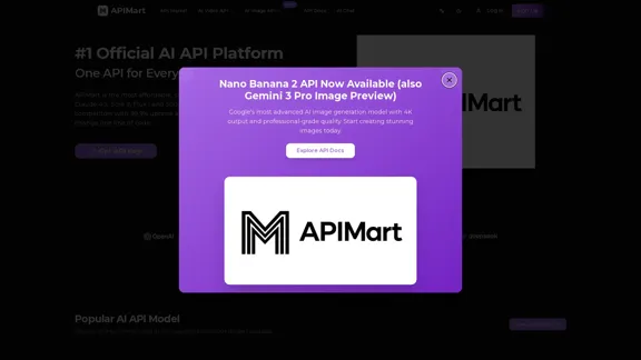 Один API для всех лучших моделей ИИ - попробуйте доступный AI API на APIMart.