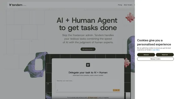 Tendem - タスクを完了するためのAI + 人間エージェント