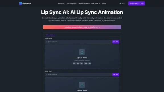 Lip Sync AI - Generador de Animación de Sincronización Labial AI Gratis
