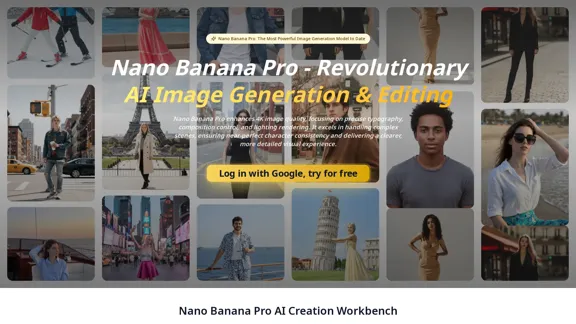 Nano Banana Pro - Generador de imágenes AI gratuito y editor de fotos