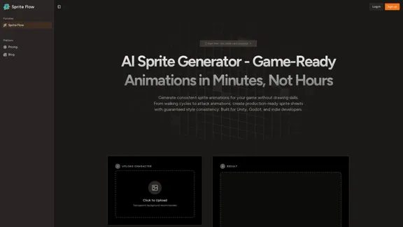 SpriteFlow - генератор спрайтов на основе ИИ для разработчиков игр