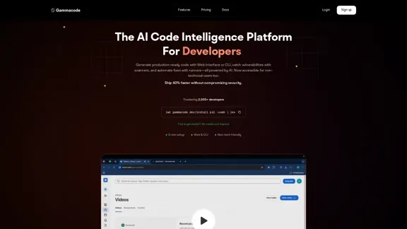 Gammacode - 人工智慧驅動的程式碼智慧平台