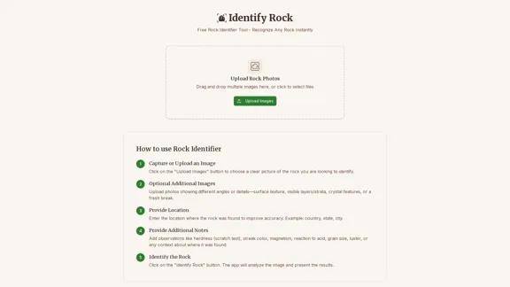 Rock Identifier - Free online tool for identifying any rock.