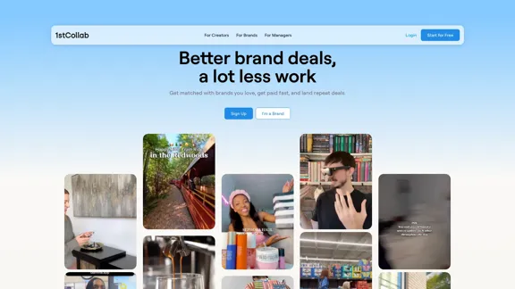 1stCollab - Рынок влиятельных лиц на основе ИИ
