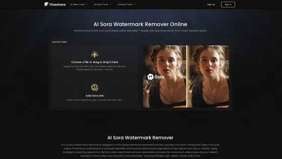 Eliminador de marcas de agua AI Sora gratuito - Elimina sin esfuerzo las marcas de agua de tus videos Sora 2.