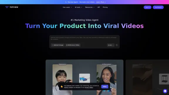 Topview AI：#1 行銷影片代理商