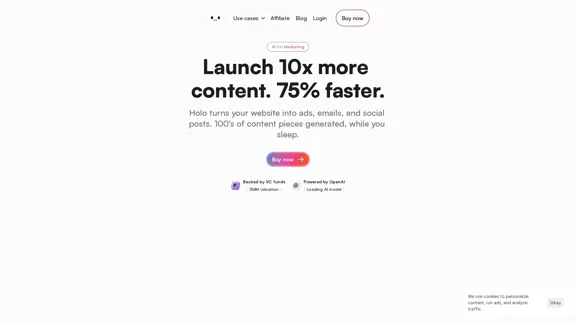 Holo - 用於廣告、社交貼文和電子郵件的人工智慧行銷工具