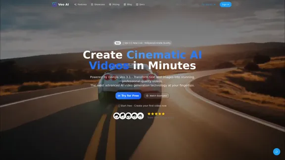 VeoAI - 专业的人工智能视频生成器