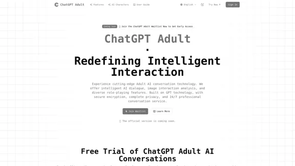 ChatGPT Adult - Professional AI Conversation Platform for Adults