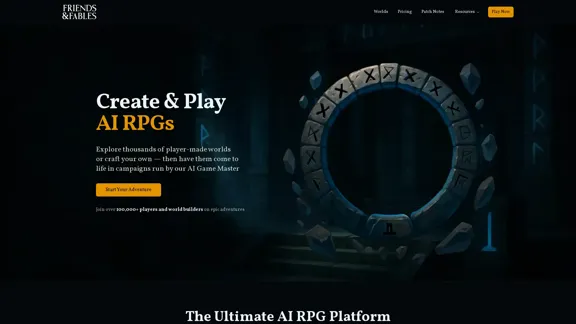 Friends & Fables - Текстовая RPG в стиле DnD, управляемая ИИ