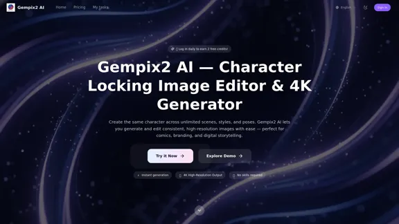 Gempix2 AI - キャラクター固定画像編集者＆4Kジェネレーター