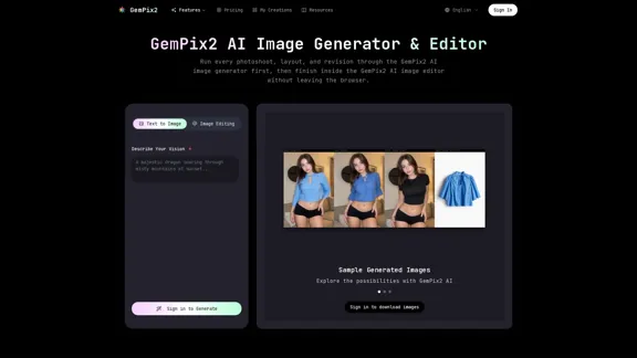 GemPix2 - 令人惊叹的视觉效果的AI图像生成器