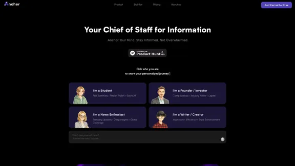 Ancher.ai - Asistente de noticias impulsado por IA para profesionales modernos