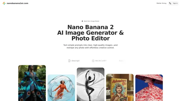 Nano Banana 2 - GemPix 2 Bildgenerator betrieben von Gemini 3