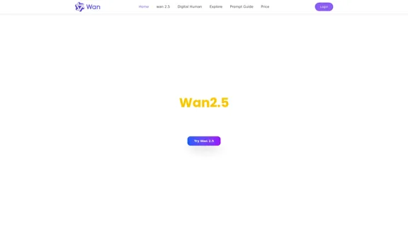 Wan 2.5 - Modèle de génération vidéo AI de premier plan