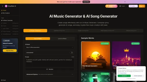 AI Music & Song Generator - Free Online AI Lyrics to Song Generator