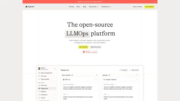 Agenta - Verwaltung, Bewertung und Beobachtbarkeit von LLM-Anwendungen