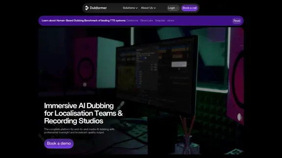Dubformer - Doublage émotionnel IA pour studios et équipes