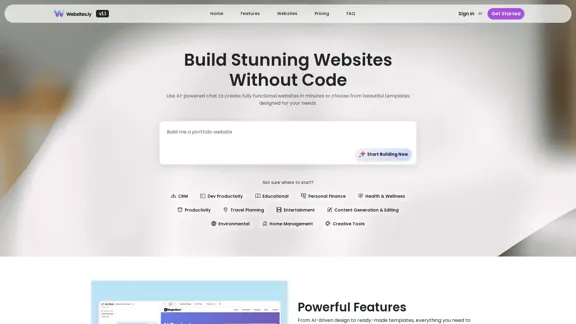 Websites.ly - Crea sitios web impresionantes sin código.