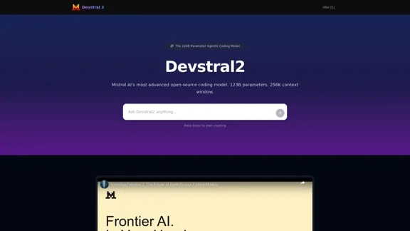 Devstral 2 & Mistral Vibe CLI - Cutting-edge