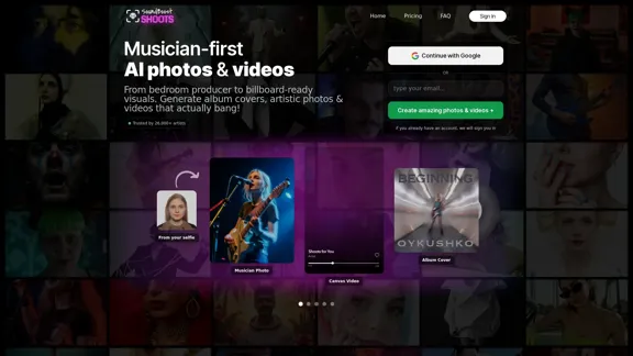 Diktatorial Shoots - Fotos de artistas generadas por IA para músicos