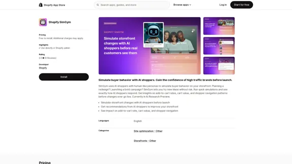 Shopify SimGym - Simula cambios de tema con compradores de IA similares a humanos.